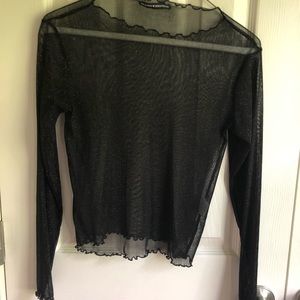 Sheer, Shimmery Black Blouse